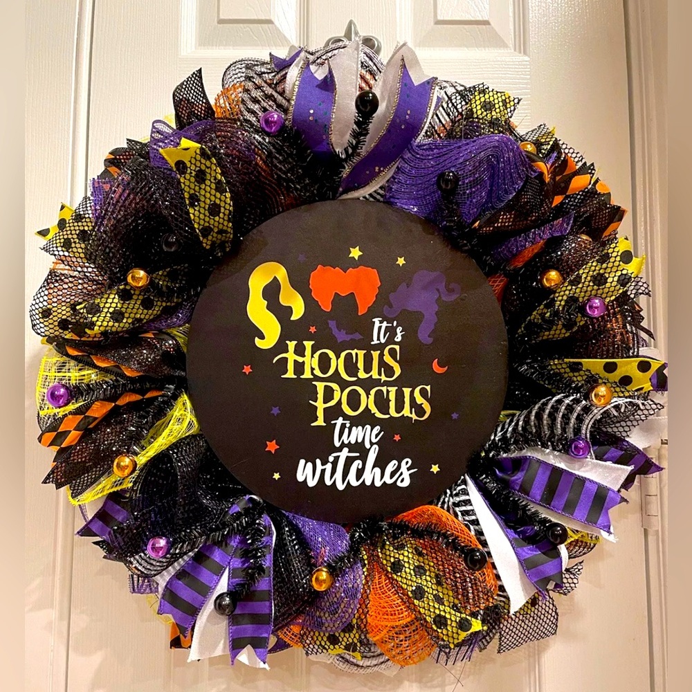 Hocus Pocus Wreath, Halloween Wreath, Sanderson Sisters, Hocus Pocus Halloween
